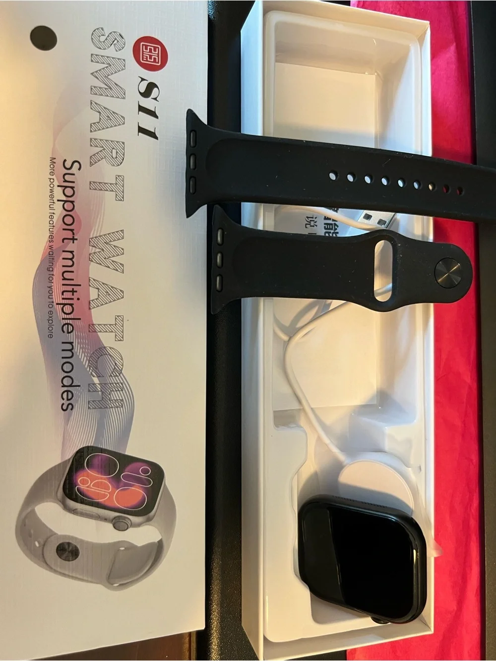 Smartwatch - Black Silicone Strap